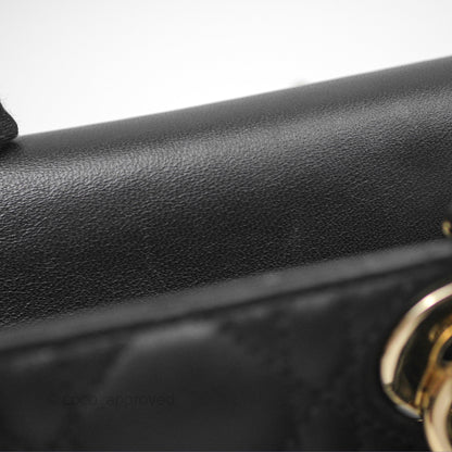 Dior Small Lady D-Joy Bag Black Lambskin Cannage Gold Hardware