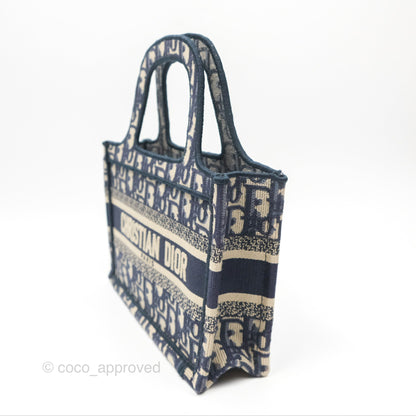 Dior Mini Book Tote Blue Oblique Canvas