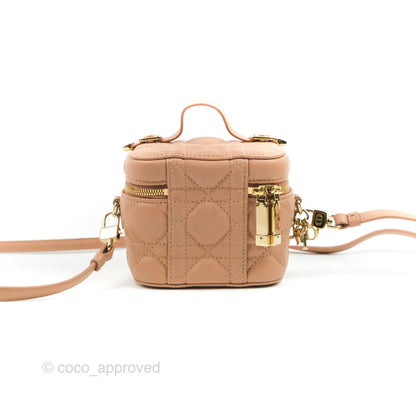Christian Dior Micro Lady Dior Vanity Case Pink Cannage Lambskin