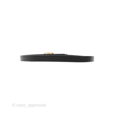 Dior Saddle Belt Black Ultrasmooth Calfskin Antique Gold 20mm