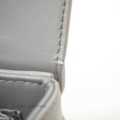 Christian Dior 30 Montaigne Box Bag Grey Calfskin
