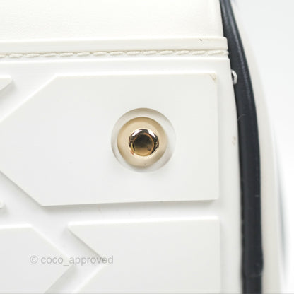 Dior Small Dior Vibe Zip Bowling Bag White Navy