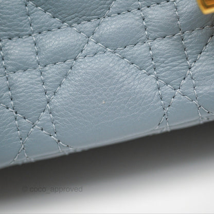 Dior Small Caro Bag Blue Supple Cannage Calfskin