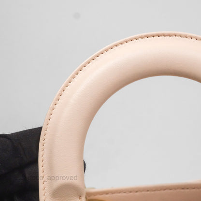 Christian Dior Lambskin My ABCDior Lady Dior Pink Gold Hardware
