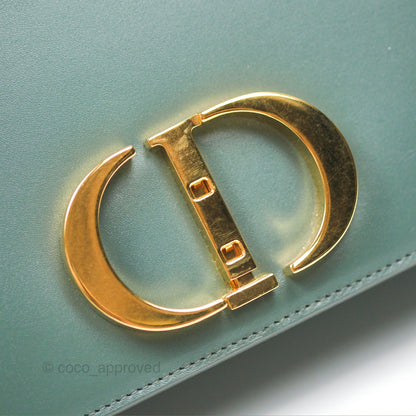 Dior 30 Montaigne Bag Teal Green Box Calfskin