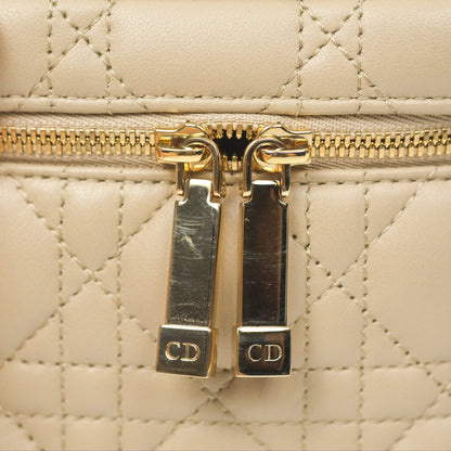 Christian Dior Micro Lady Dior Vanity Case Beige Cannage Lambskin