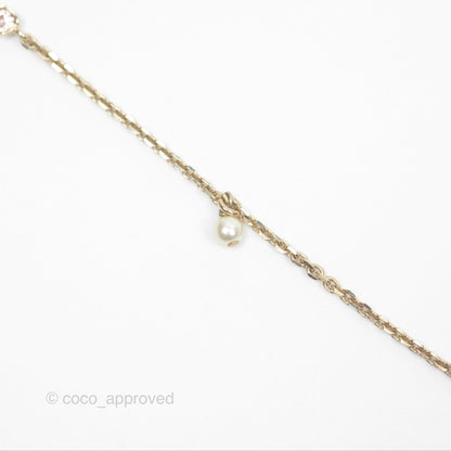 Christian Dior Double Necklace Bee Star Clover Crystals Pearls Gold Tone