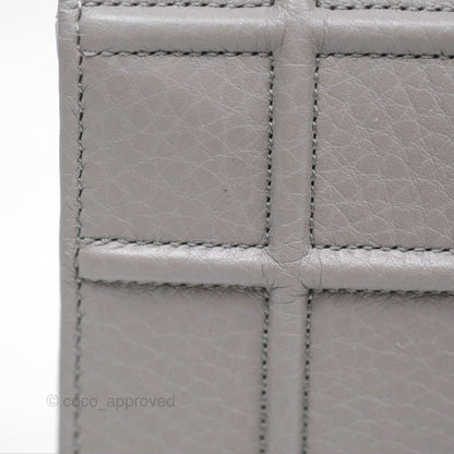 Christian Dior Medium Diorama Calfskin Flap Bag Grey Gold Hardware
