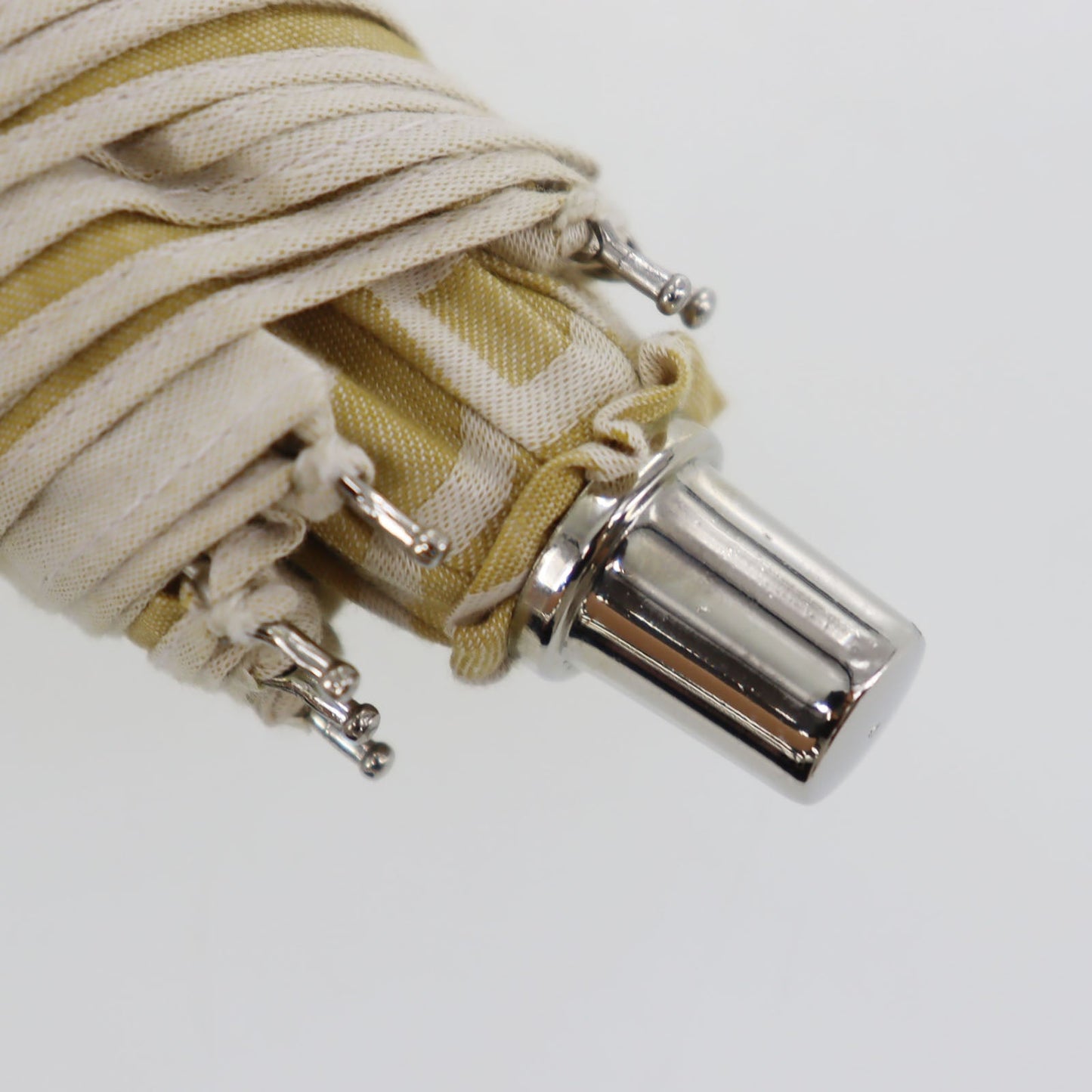 FENDI Zucca  Folding Umbrella Beige Nylon Vintage #EA473