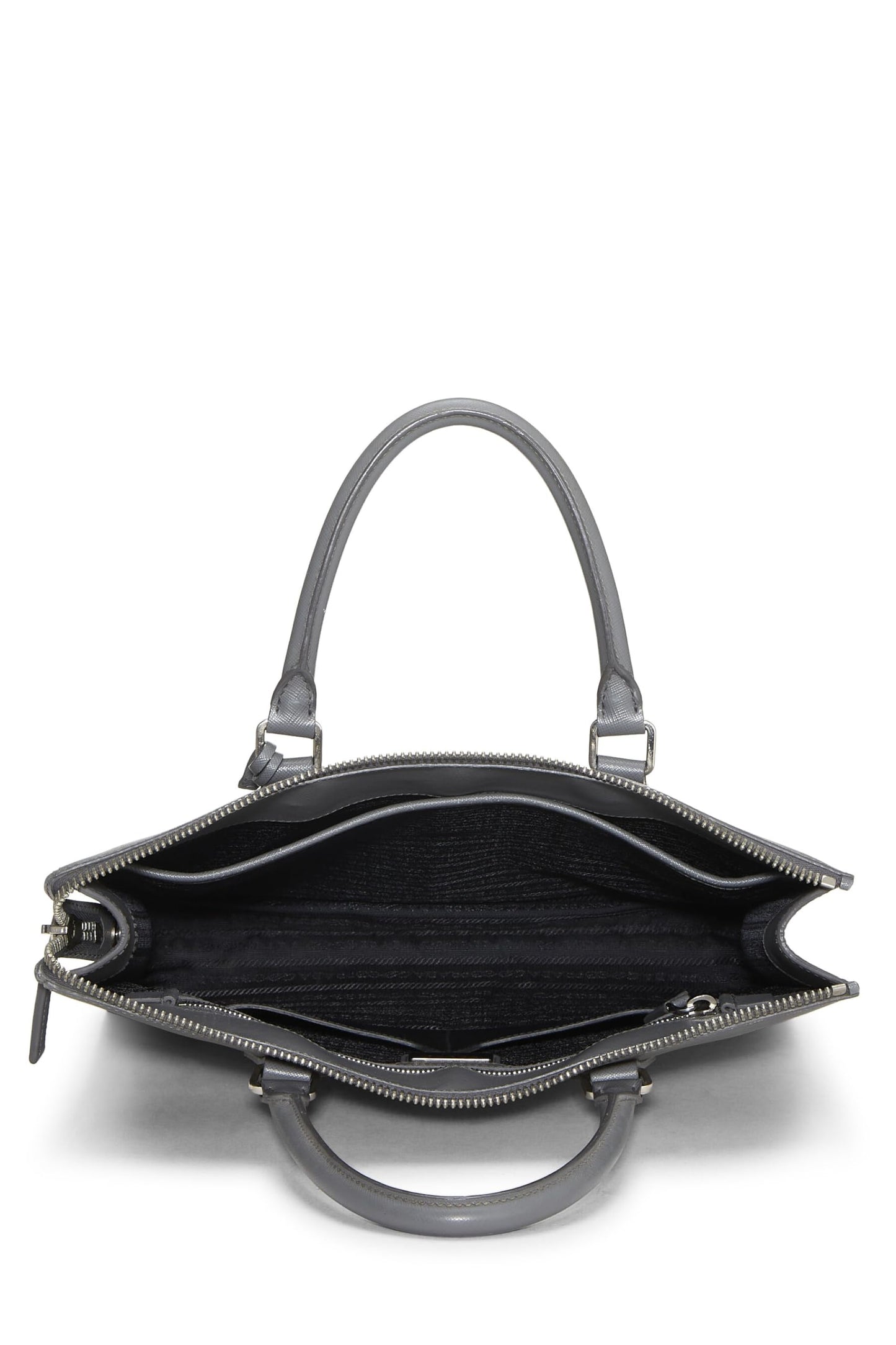 Prada,  Grey Saffiano Tote, Grey