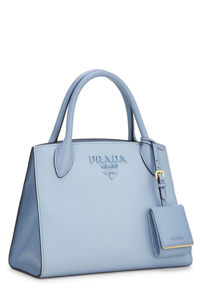 Prada,  Blue Saffiano Leather Monochrome Bag Small, Blue