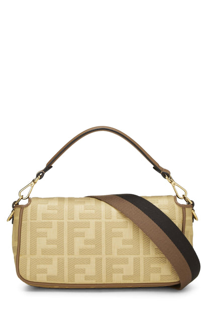 Fendi,  Yellow Canvas Convertible Baguette Medium, Yellow
