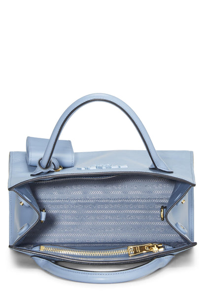 Prada,  Blue Saffiano Leather Monochrome Bag Small, Blue