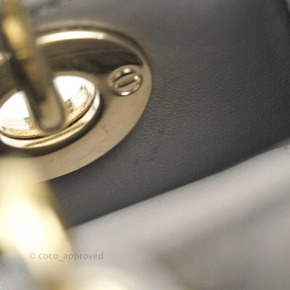 Christian Dior Lambskin My ABCDior Lady Dior Grey Gold Hardware