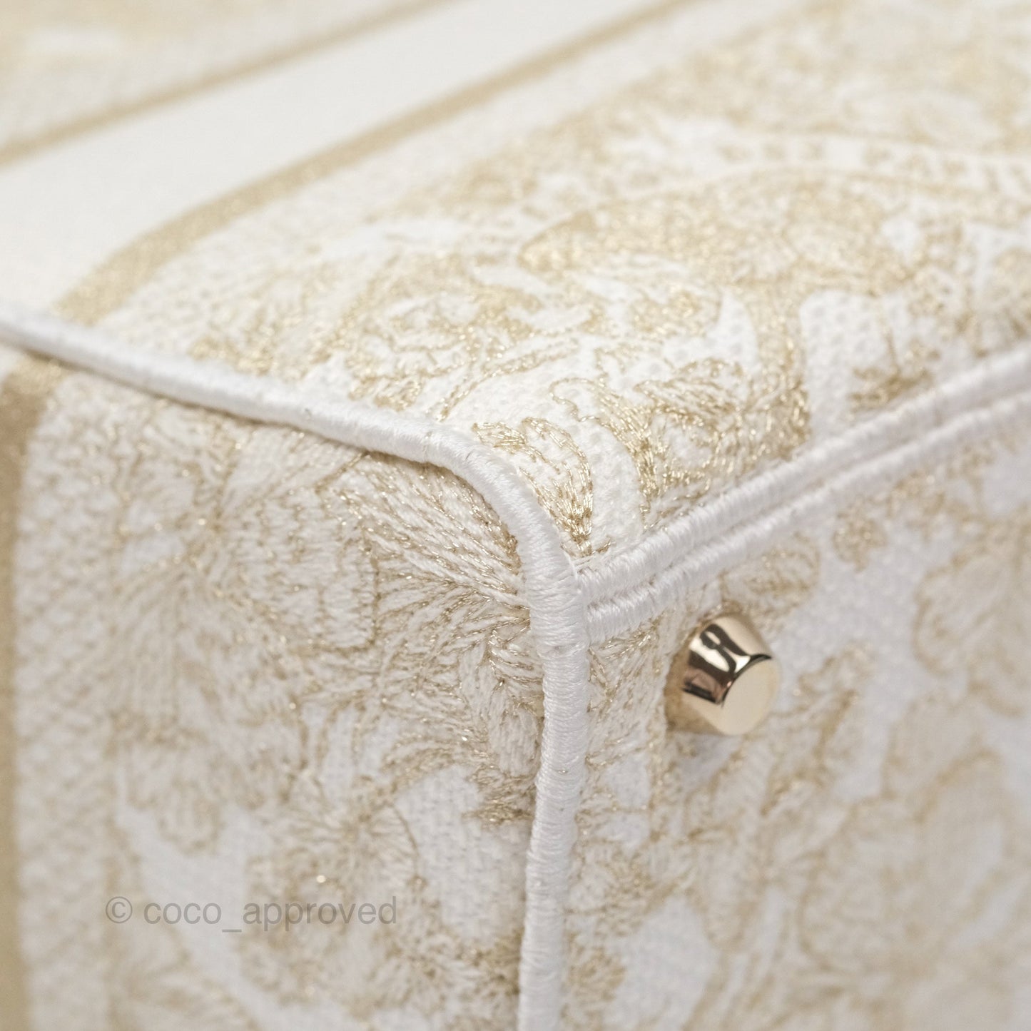 Christian Dior Medium Lady D-Lite Bag Dior Jardin d'Hiver Embroidery White