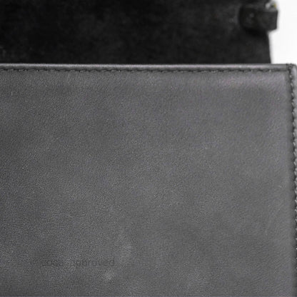 Christian Dior Lady Dior Small Clutch with Chain Lambskin So Black