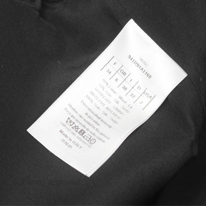 Christian Dior Black White Wool Silk Dress 2019AW Size 34