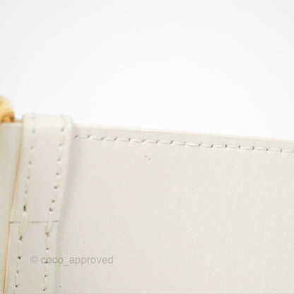 Christian Dior 30 Montaigne Box Bag White Calfskin