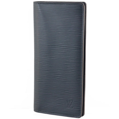Louis Vuitton Black Leather Portefeuille Brazza wallet accessories