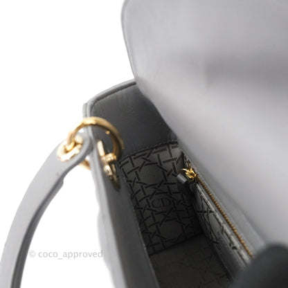 Christian Dior Lambskin My ABCDior Lady Dior Grey Gold Hardware
