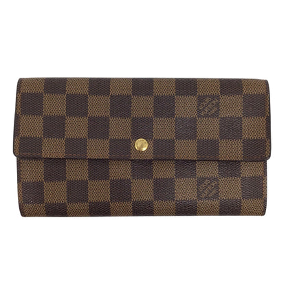 Louis Vuitton Brown Canvas Portefeuille Sarah wallet accessories
