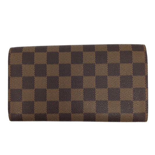 Louis Vuitton Brown Canvas Portefeuille Sarah wallet accessories