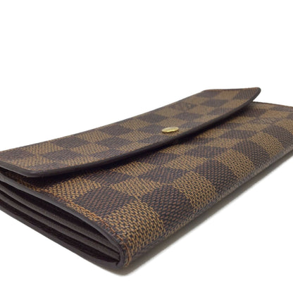 Louis Vuitton Brown Canvas Portefeuille Sarah wallet accessories