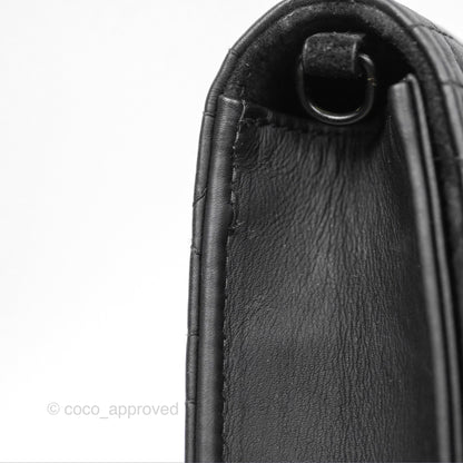 Christian Dior Lady Dior Small Clutch with Chain Lambskin So Black