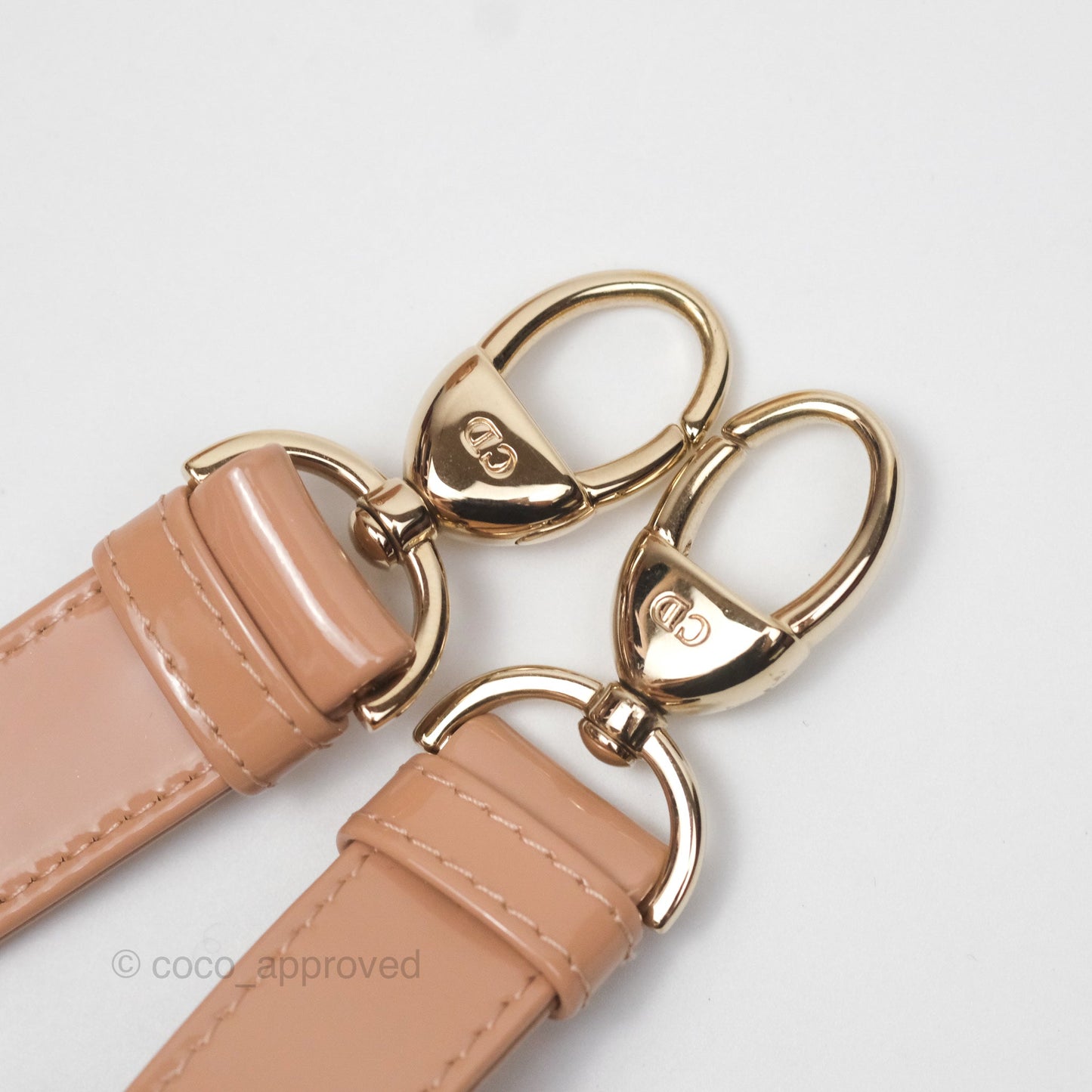 Christian Dior Small Lady Dior My ABCDior Beige Patent Gold Hardware