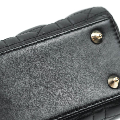 Christian Dior Lambskin My ABCDior Lady Dior Black Gold Hardware
