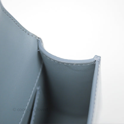 Christian Dior Micro 30 Montaigne Flap Bag Blue Grey Smooth Calfskin
