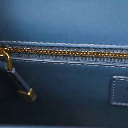 Dior 30 Montaigne Bag Blue Box Calfskin