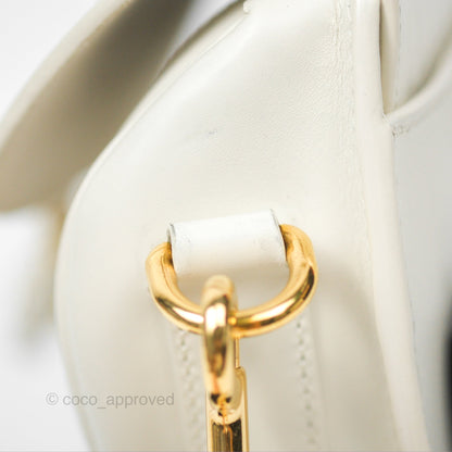 Christian Dior Bobby East-West Bag Calfskin White