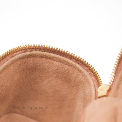 Christian Dior Micro Lady Dior Vanity Case Rose Des Vents Cannage Lambskin