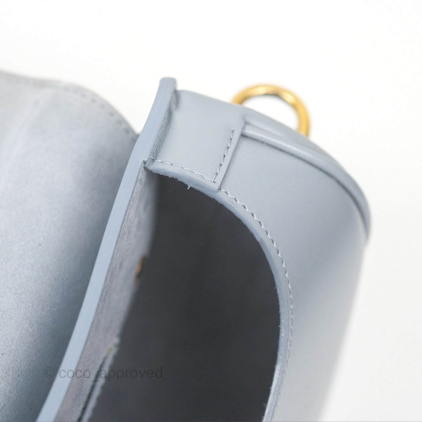 Christian Dior Medium Bobby Flap Grey Box Calfskin