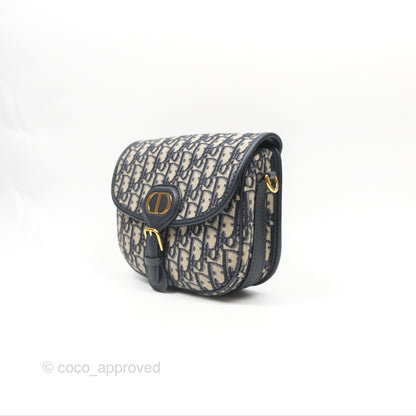 Dior Medium Bobby Bag Blue Oblique Jacquard Canvas