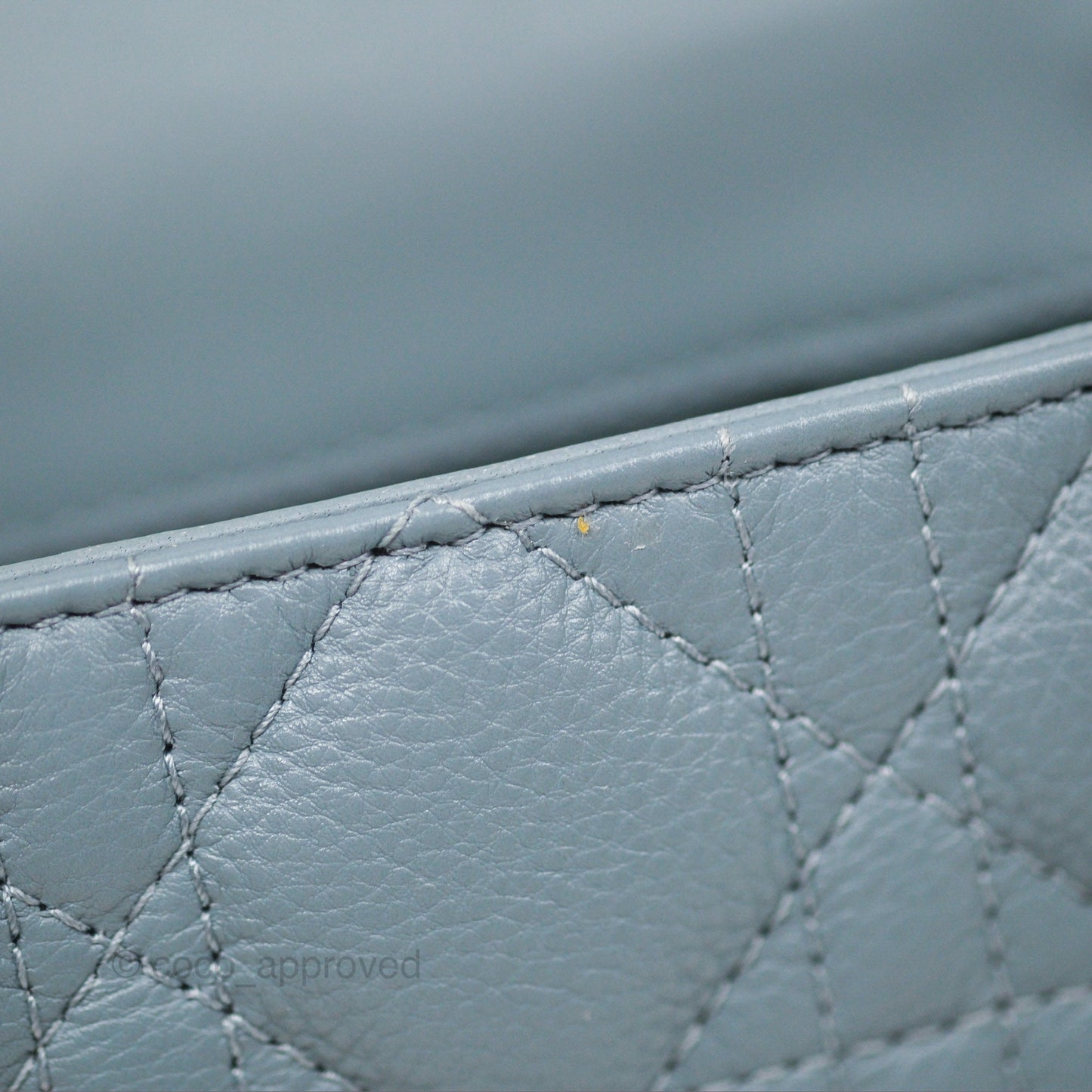Dior Small Caro Bag Blue Supple Cannage Calfskin