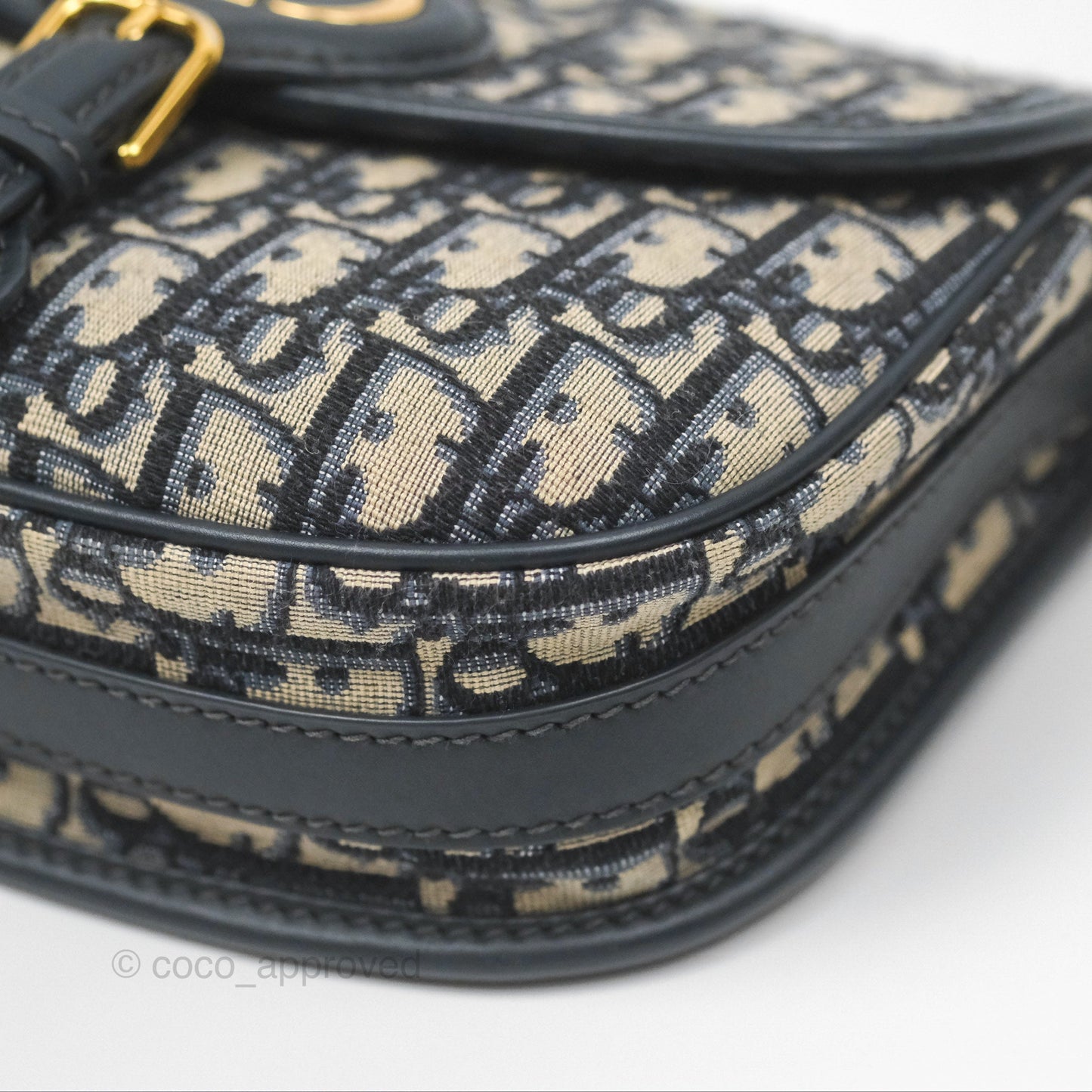 Dior Medium Bobby Bag Blue Oblique Jacquard Canvas