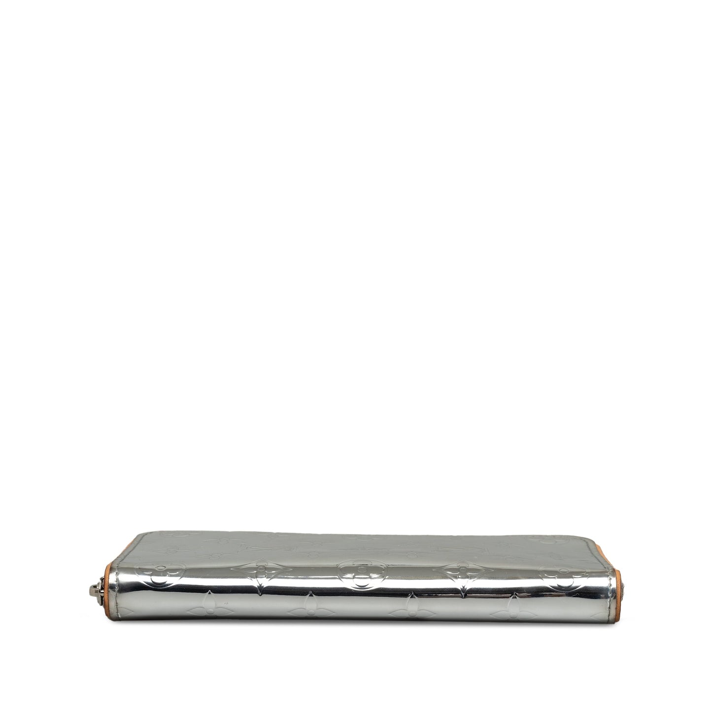 Silver Louis Vuitton Monogram Mirror Vertical Zippy Long Wallets