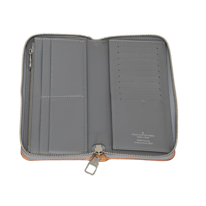 Silver Louis Vuitton Monogram Mirror Vertical Zippy Long Wallets