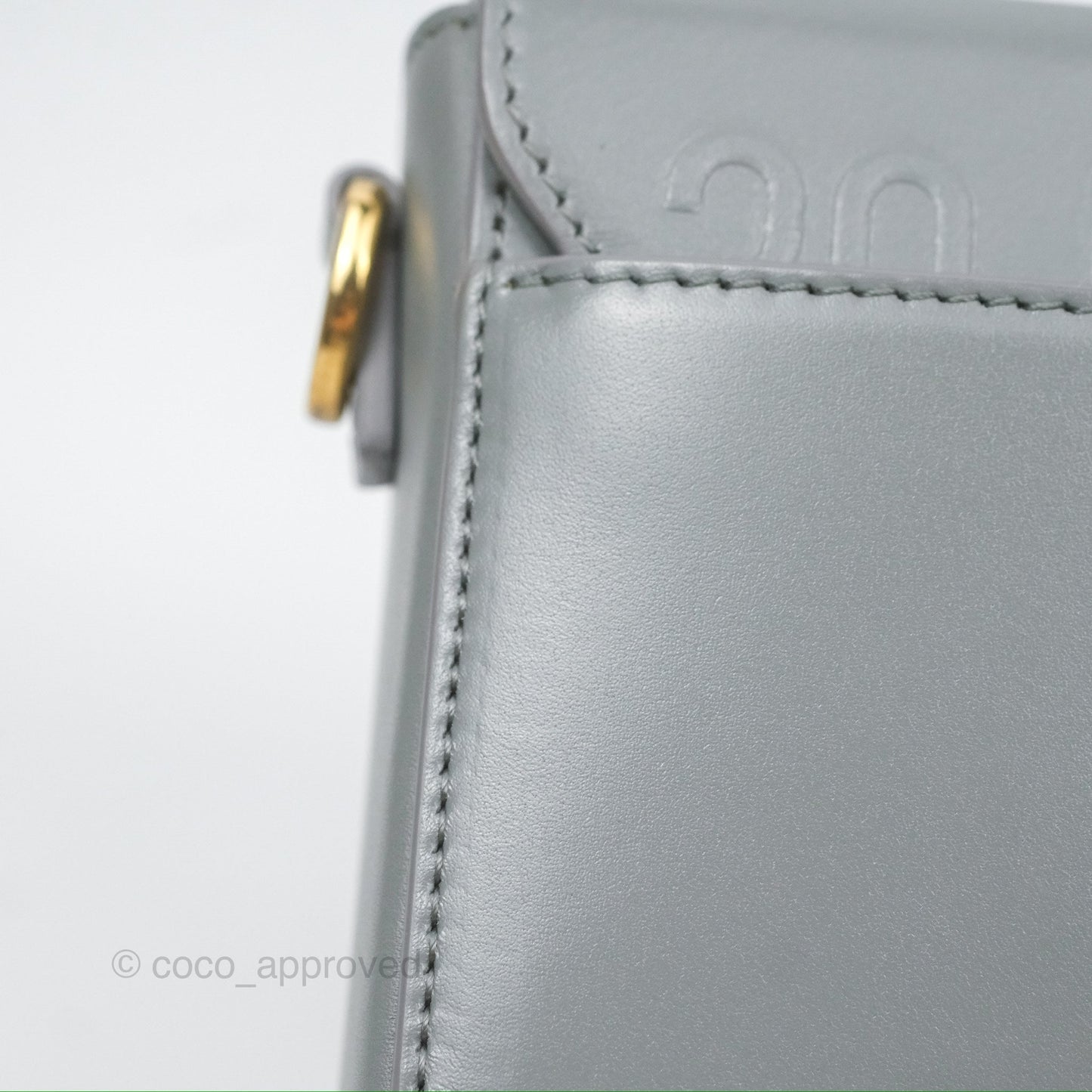 Christian Dior 30 Montaigne Box Bag Grey Calfskin
