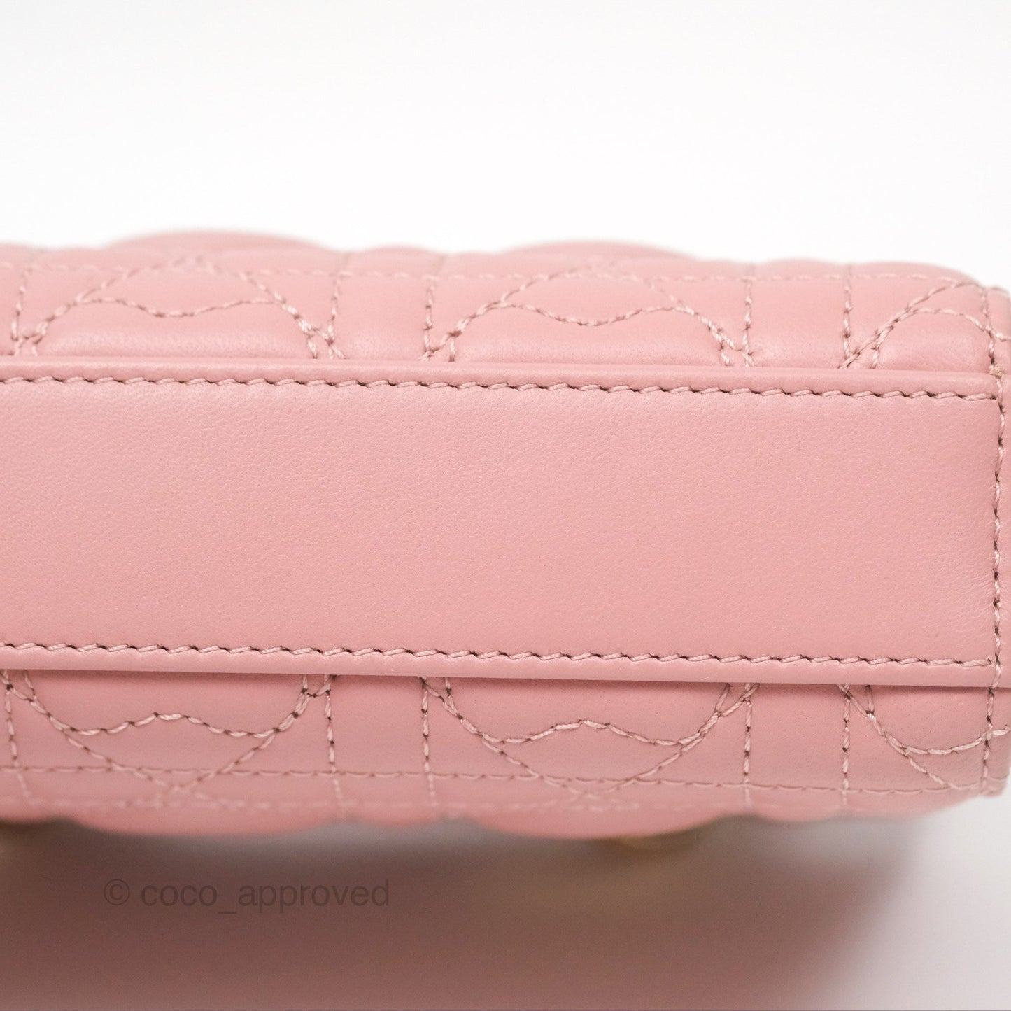 Christian Dior Lady D-Joy Micro Bag Antique Pink Lambskin Heart Quilted