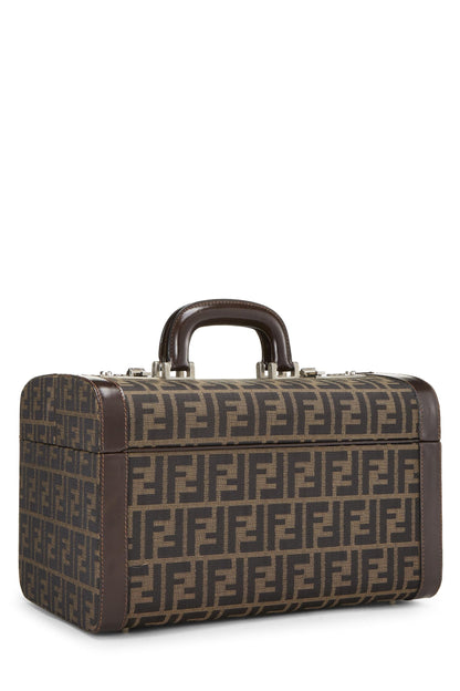Fendi,  Brown Zucca Canvas Box Vanity, Brown