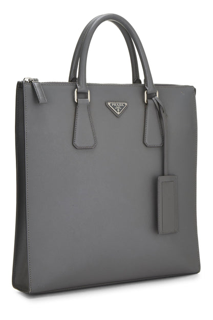 Prada,  Grey Saffiano Tote, Grey