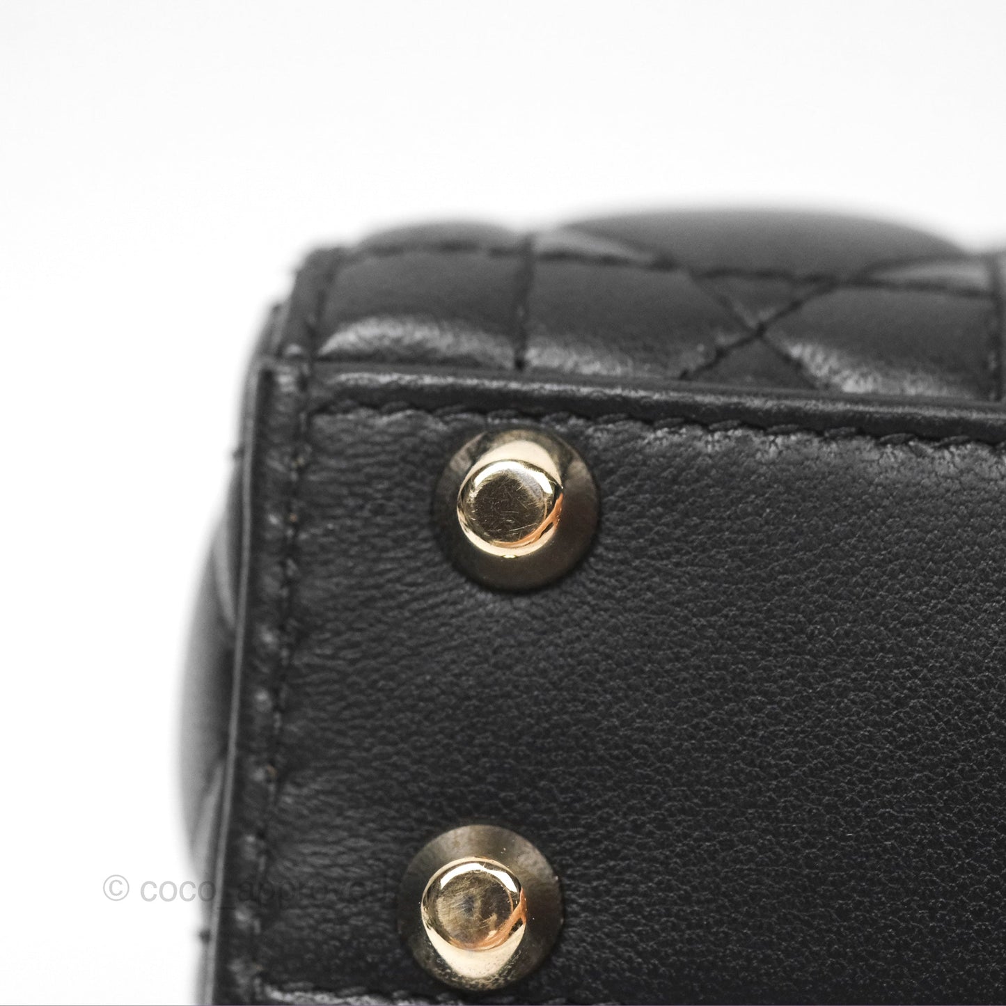 Christian Dior Micro Lady Dior Black Lambskin Gold Hardware