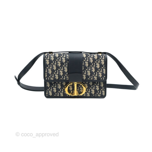 Dior 30 Montaigne Bag Blue Dior Oblique Jacquard