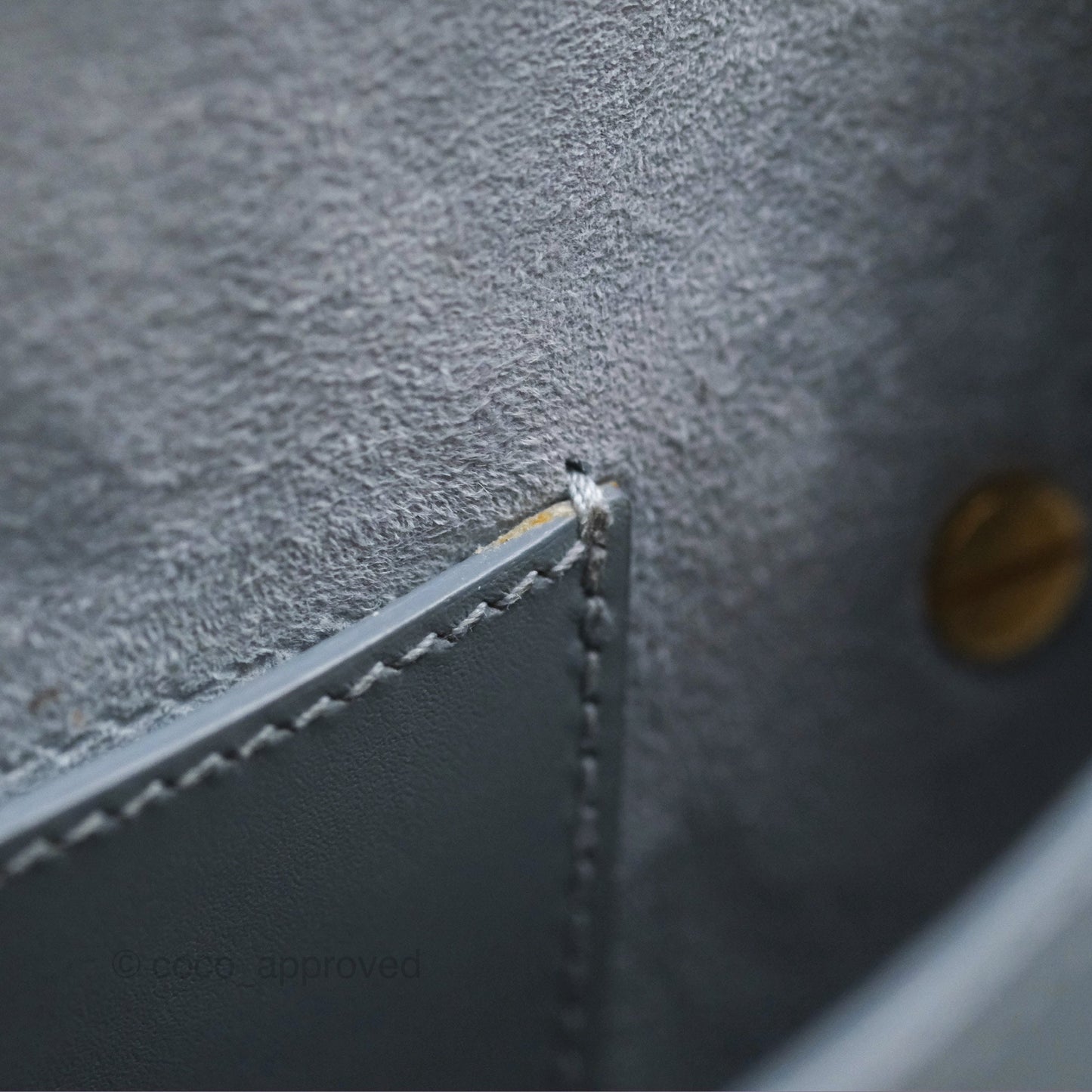 Christian Dior Medium Bobby Flap Grey Box Calfskin