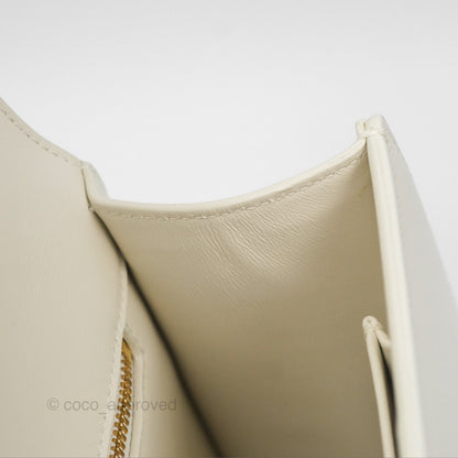 Christian Dior Small 30 Montaigne Box Bag White Calfskin