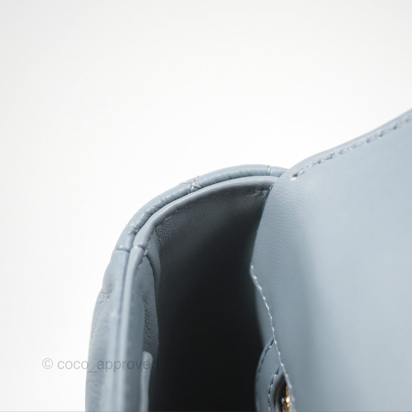 Dior Small Caro Bag Blue Supple Cannage Calfskin
