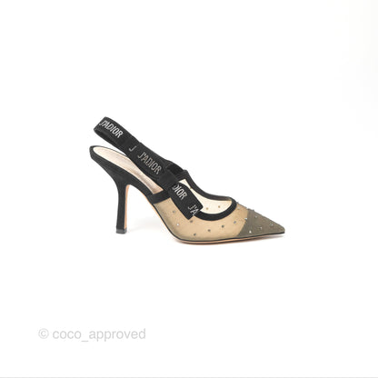 Christian Dior J’adior Polka Dot Slingback Pumps Size 36.5
